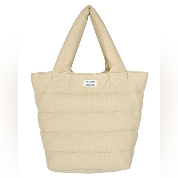 My Mum Made It Handbags - My mum made it waffle quilted tote bag